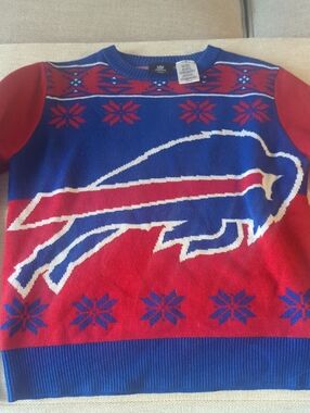 NFL Buffalo Bills Crewneck Sweater - Blue & Red